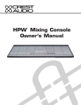 Crest Audio HPW User's Manual