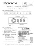 Cres Cor CSH-122-10 Series User's Manual