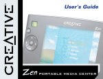 Creative Zen Portable Media Center User's Manual