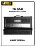 Crate Amplifiers VC-120H User's Manual