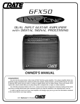 Crate Amplifiers TWOTONE GFX50 User's Manual