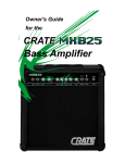Crate Amplifiers MXB25 User's Manual