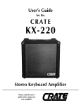 Crate Amplifiers KX-220 User's Manual