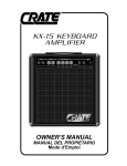 Crate Amplifiers KX-15 User's Manual