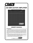 Crate Amplifiers GX-40M User's Manual