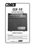 Crate Amplifiers GX-10 User's Manual