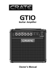 Crate Amplifiers GT10 User's Manual
