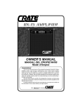 Crate Amplifiers BX-15 User's Manual