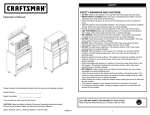 Craftsman 6-Drawer Instruction Manual