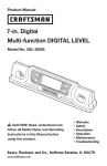 Craftsman Digital Torpedo Level Owner's Manual