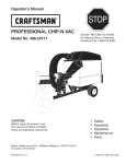 Craftsman CHIP-N-VAC 486.24717 Operator's Manual