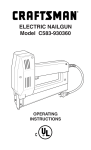 Craftsman C583-930360 Operating Instructions