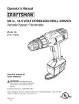 Craftsman 973.11424 User's Manual