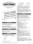 Craftsman 8-Drawer Use & Care Manual
