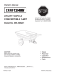 Craftsman 486.243201 User's Manual