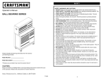 Craftsman 14-Drawer Owner's Manual