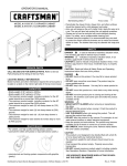 Craftsman 7-Drawer Owner's Manual