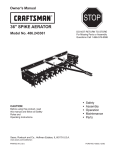 Craftsman 36 in. Spike Aerator Owner's Manual