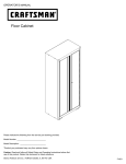 Craftsman 32" Wide Floor Cabinet - Red/Black Instruction Manual
