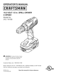 Craftsman 315.1191 User's Manual