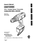 Craftsman 315.11078 User's Manual