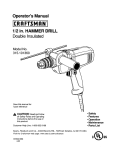 Craftsman 315.10136 User's Manual
