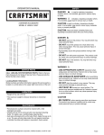 Craftsman 3-Drawer Instruction Manual