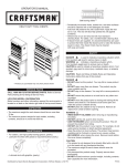 Craftsman 2-Drawer Owner's Manual
