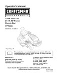 Craftsman 247.28672 Operator's Manual
