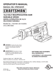 Craftsman 19.2-volt Owner's Manual