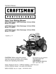 Craftsman 127.28877 Operator's Manual