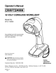 Craftsman 11390 Operator's Manual