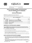 Cornelius Agitator Motor 569000207 User's Manual