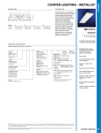 Cooper Lighting Metalux WS Series User's Manual