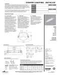 Cooper Lighting Metalux VT3-254T5 User's Manual