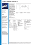 Cooper Lighting Metalux RCG Series User's Manual