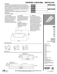 Cooper Lighting Metalux 332 User's Manual