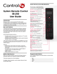 Control4 C4-SR250-Z-B User's Manual