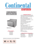 Continental Refrigerator SWF27-BS-FB User's Manual