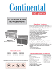 Continental Refrigerator SW60-24M User's Manual