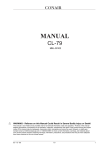 Conair CL-79 User's Manual