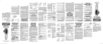 Conair HC245Z User's Manual