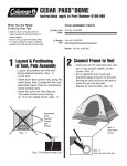 Coleman CEDAR PASS 9160-908 User's Manual