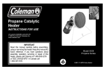 Coleman 5029 User's Manual