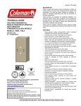 Coleman 445349-CTG-B-0409 User's Manual