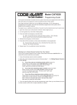 Code Alarm CATX630 User's Manual