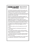 Code Alarm CATX120 User's Manual