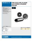COBY electronic MP20016-IG User's Manual