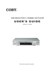 COBY electronic DVD606 User's Manual