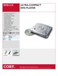 COBY electronic dvd DVD-210 User's Manual